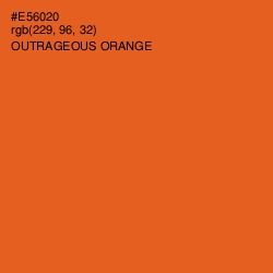 #E56020 - Outrageous Orange Color Image